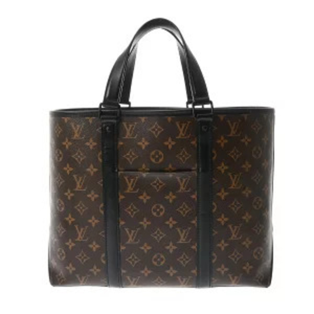 Louis Vuitton Monogram Macassar Brown Weekend Tote Brown Canvas Bag